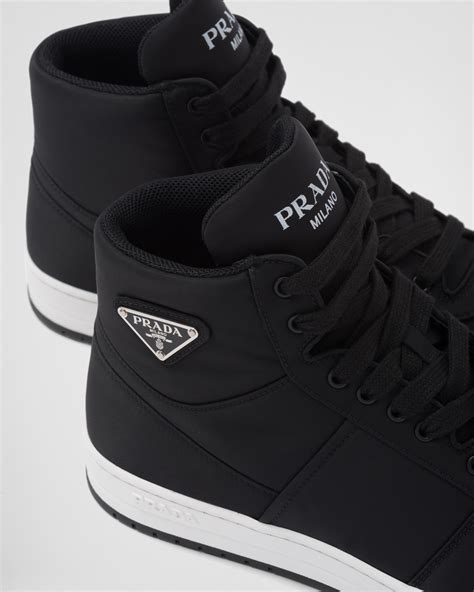 prada gabardine high top sneakers|Prada chunky sneakers.